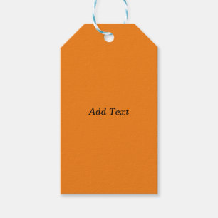 Orange Create Your Own Add Text Custom Gift Tags