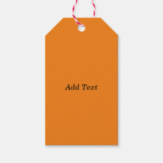 Orange Create Your Own Add Text Custom Gift Tags