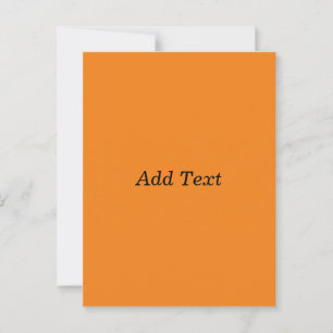 Orange Create Your Own Add Text Custom Postcard