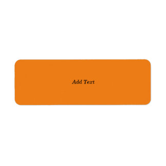 Orange Create Your Own Add Text Custom Return Address Label