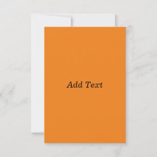 Orange Create Your Own Add Text Custom Thank You Card
