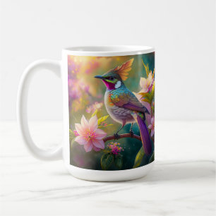 Orange Crested Rainbow Jay Fantasy Bird Coffee Mug