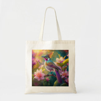 Orange Crested Rainbow Jay Fantasy Bird Tote Bag