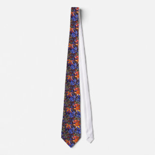 Orange Crocosmia flowers Tie