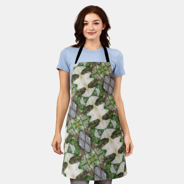 Orange-Crowned Warbler -Backyard Bird Series Apron (Worn)