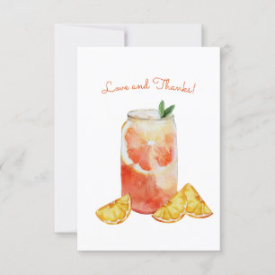 Orange Crush Bridal Shower Thank You Card
