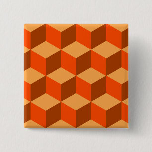 Orange Cubes 15 Cm Square Badge