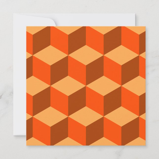 Orange Cubes Card (Front)
