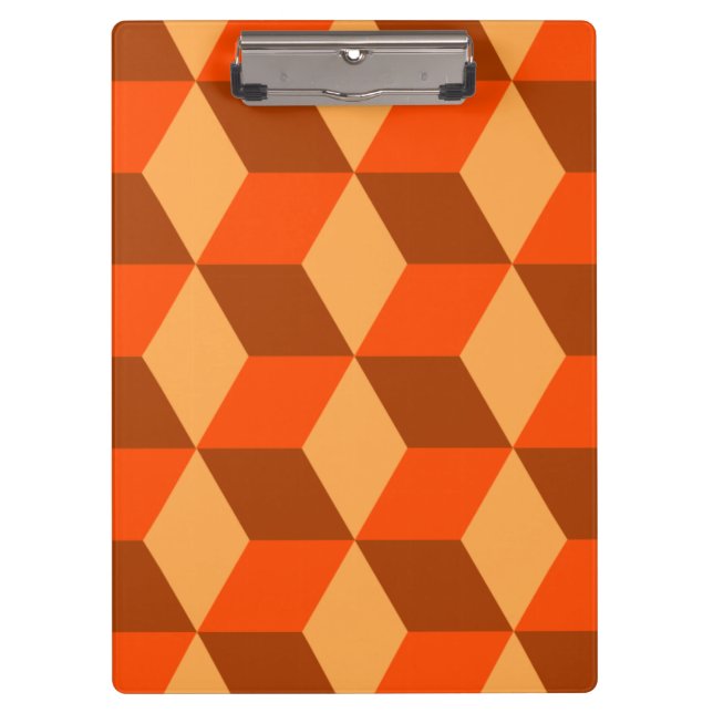Orange Cubes Clipboard (Front)