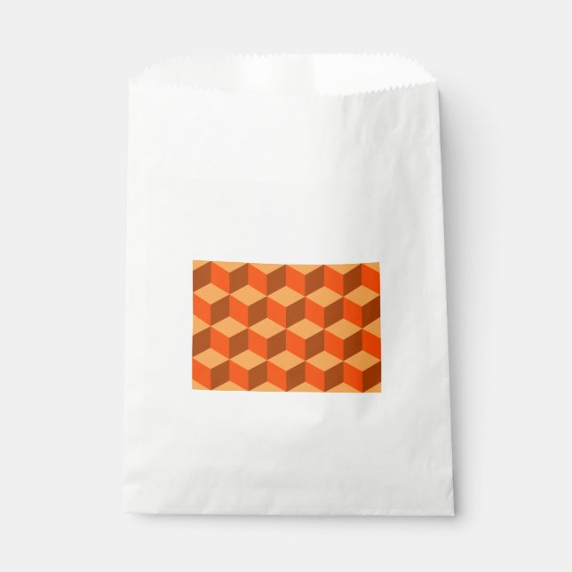 Orange Cubes Favour Bag (Front)
