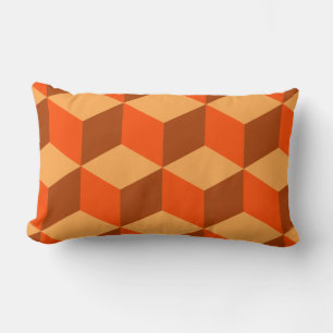 Orange Cubes Lumbar Cushion