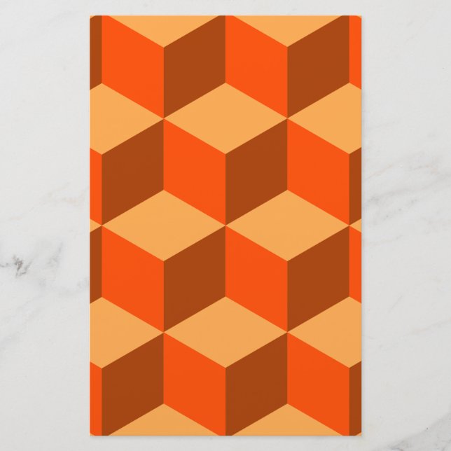 Orange Cubes Stationery (Front)