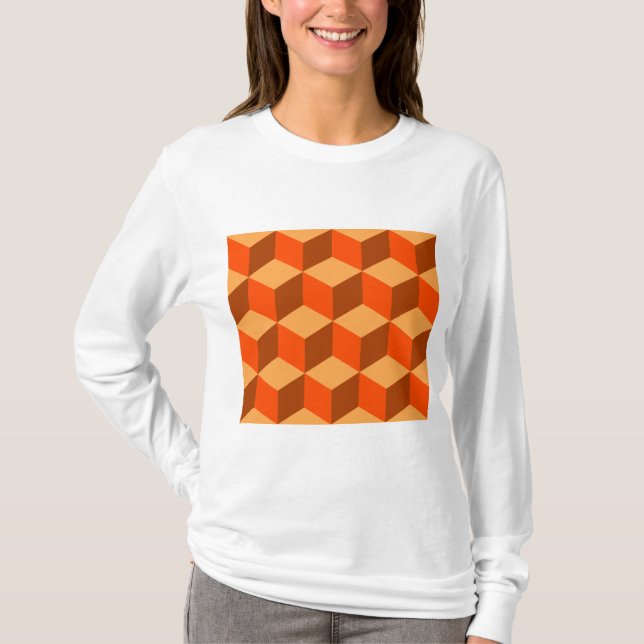 Orange Cubes T-Shirt (Front)