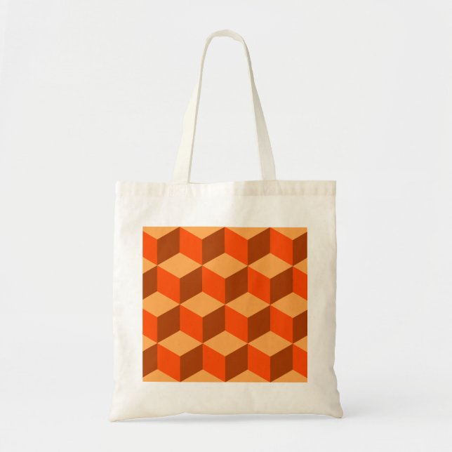 Orange Cubes Tote Bag (Front)