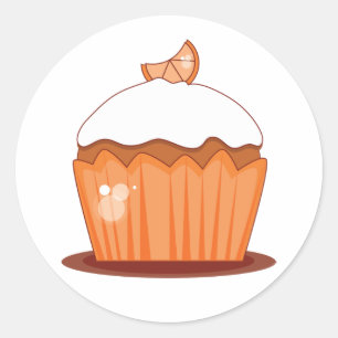 Orange Cupcake Coordinating Envelope Seals