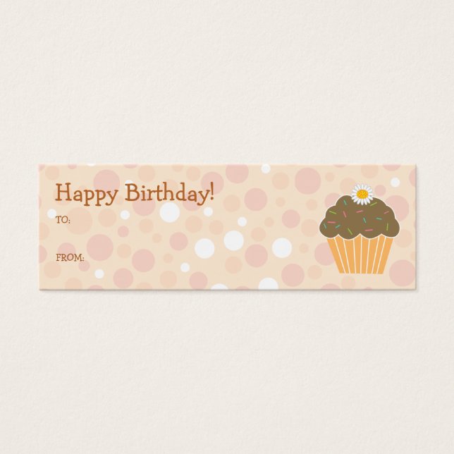 Orange Cupcake Gift Tag (Front)