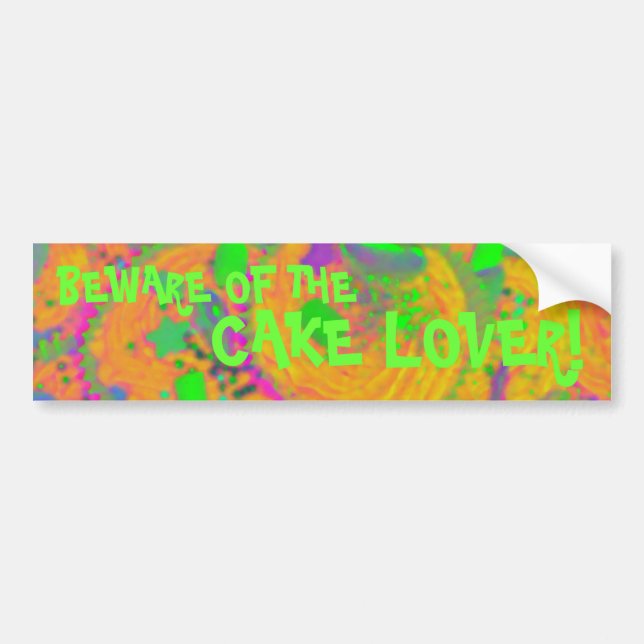 Orange Cupcakes 'cake lover' bumper sticker (Front)