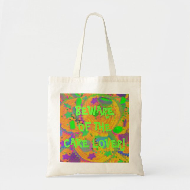 Orange Cupcakes 'cake lover' tote bag (Front)