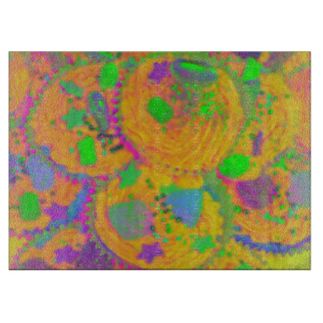 Orange Cupcakes cutting board (Front)