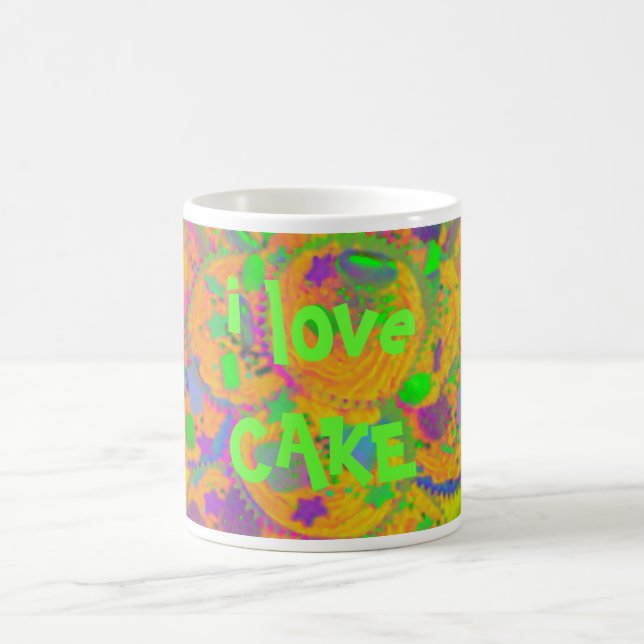 Orange Cupcakes 'i love cake' mug (Center)