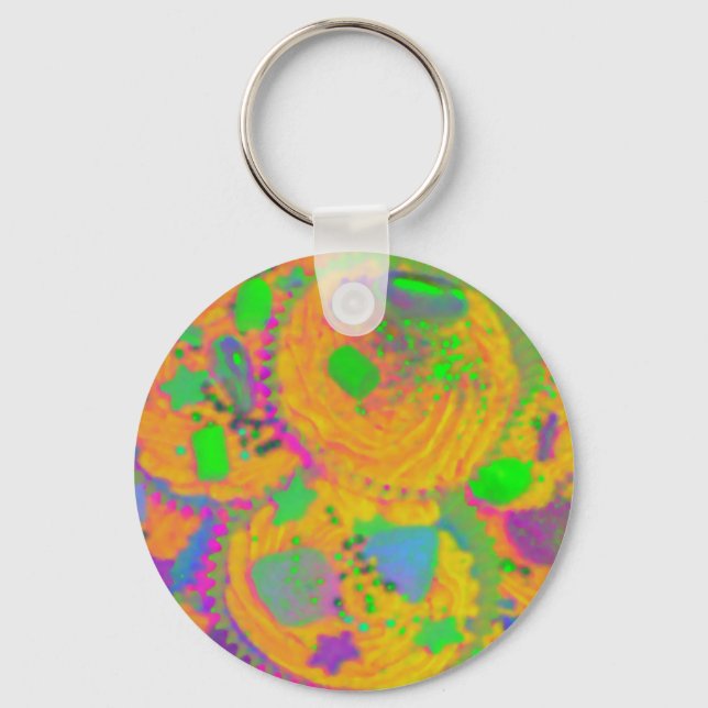 Orange Cupcakes keychain (Front)