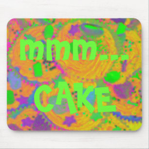 Orange Cupcakes 'mmm... cake' mousepad