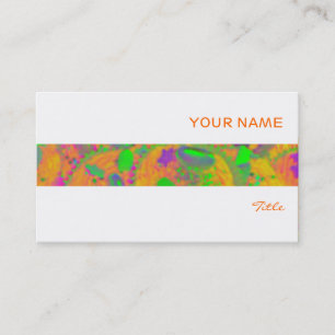 Orange Cupcakes stripe business card white