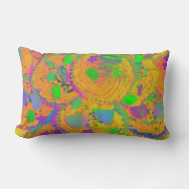 Orange Cupcakes throw pillow (Front)