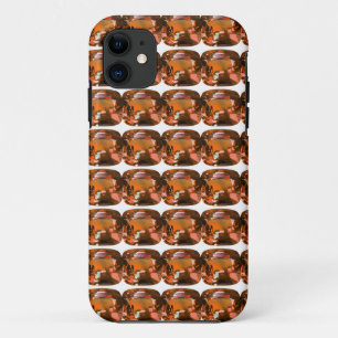 Orange Cushion-cut Pattern iPhone 11 Case