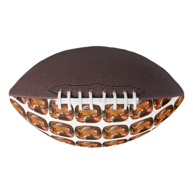 Orange Cushion-cut Pattern Football (Front)