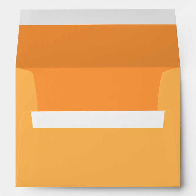 Orange Custom Invitation / Greeting Card Envelopes (Back (Bottom))
