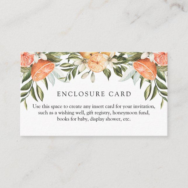Orange Cutie Enclosure Card (Front)
