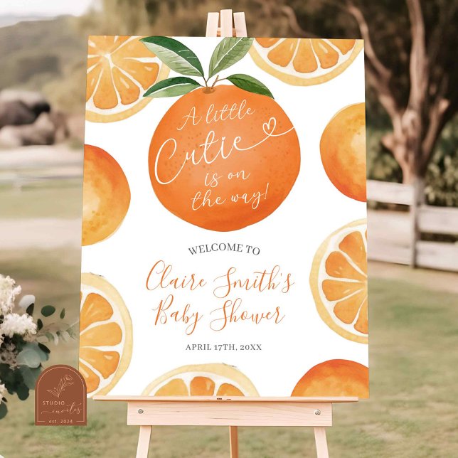 Orange Cutie is on the way Baby Shower Poster (Creator Uploaded)