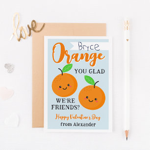Orange Cuties Classroom Valentine's Day Card