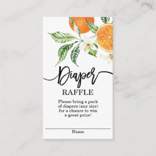 Orange Cuties Diaper Raffle Enclosure Card