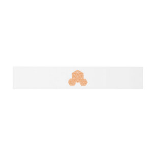 Orange D20 Dice Wedding Belly Bands Invitation Belly Band