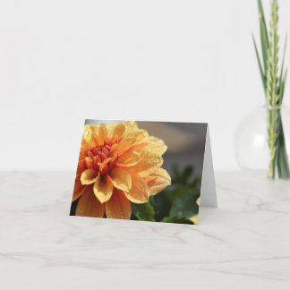 Orange Dahlia Card