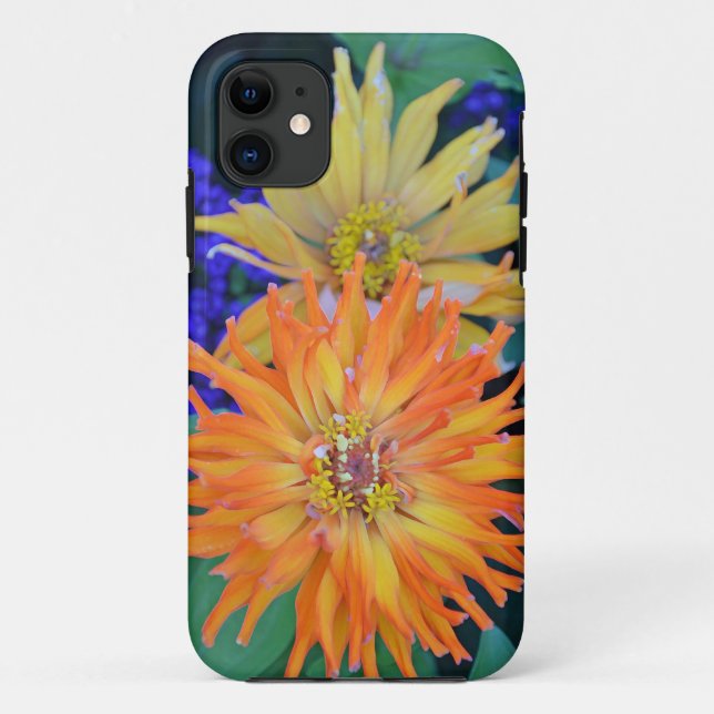Orange dahlia flowers ipad phone case (Back)