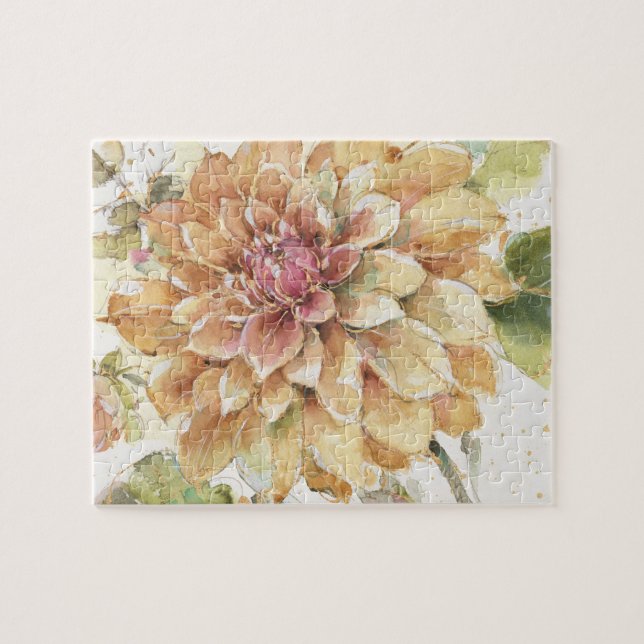 Orange Dahlia Jigsaw Puzzle (Horizontal)