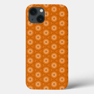 Orange daisies in 70s style Case-Mate iPhone case