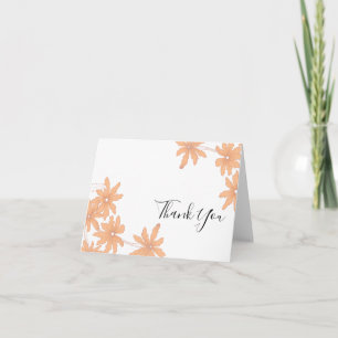 Orange Daisies on White Thank You