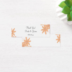 Orange Daisies Wedding Thank You Favour Tag