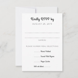 Orange Daisy Art RSVP With Entrées Enclosure Card