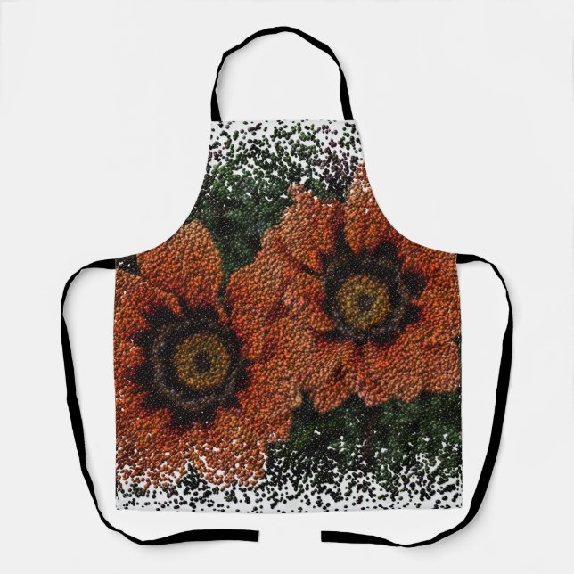 Orange Daisy Balls Apron (Front)