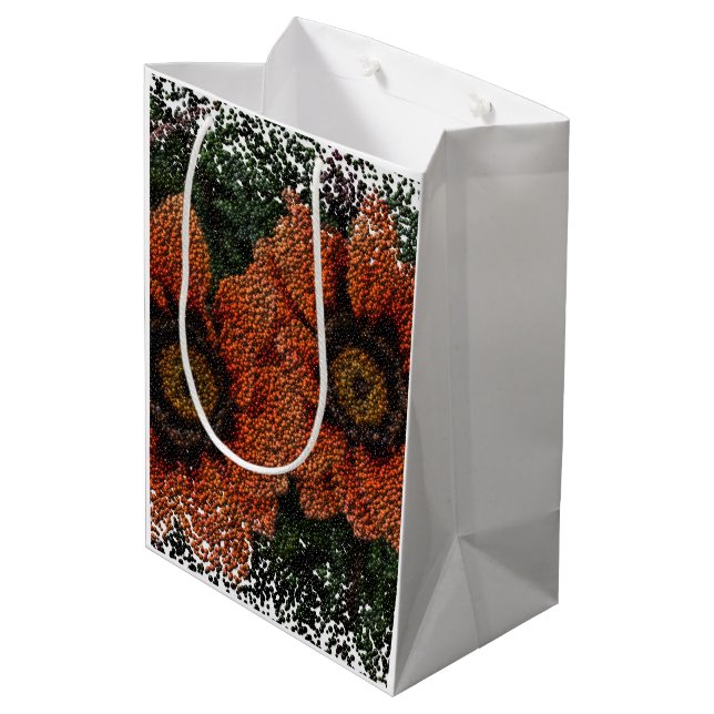 Orange Daisy Balls Gift Bag (Back Angled)