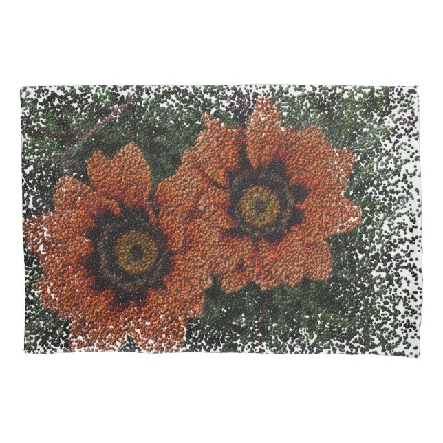 Orange Daisy Balls Pillowcase (Front)