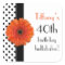 Orange Daisy Black White Polka Dot 40th Birthday