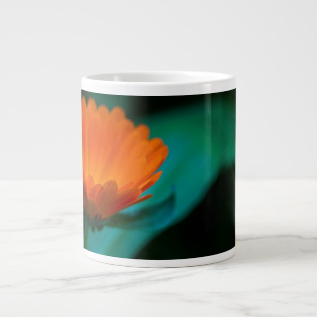 Orange daisy flower large coffee mug (Front)