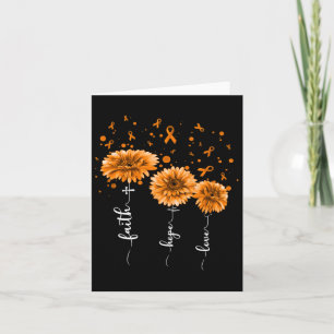 Orange Daisy Flower Leukaemia Awareness  Card