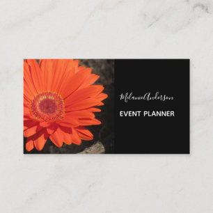 Orange Daisy Flower Photo Business Card